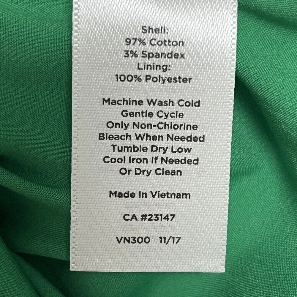 Talbots Green Floral Staight Pencil Skirt Size 2 Woven 28 1/2 Waist Stretch - Picture 16 of 16